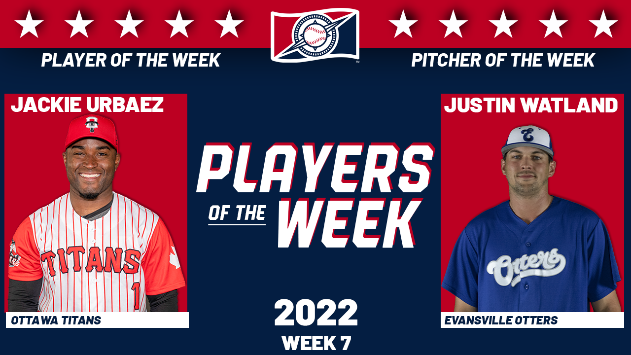 Ottawa's Jackie Urbaez and Evansville's Justin Watland win Player and Pitcher of the Week Awards