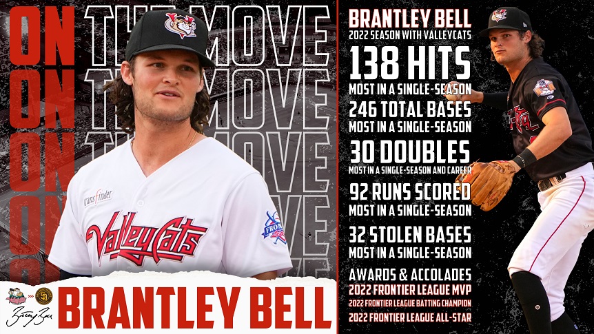 2022 MVP BRANTLEY BELL SIGNED BY PADRES