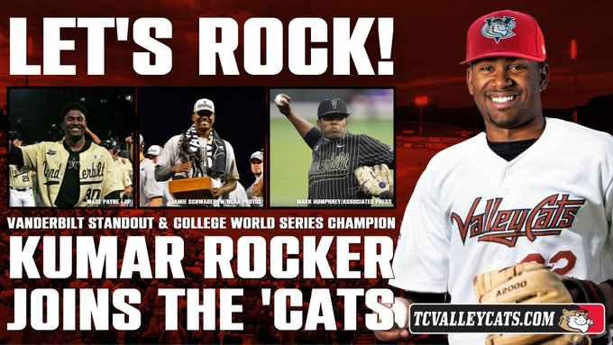 Tri-City ValleyCats agree to terms with Vanderbilt standout and College World Series champ RHP Kumar Rocker.