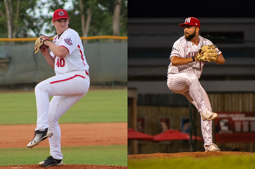 TITANS SIGN PAIR OF PITCHERS