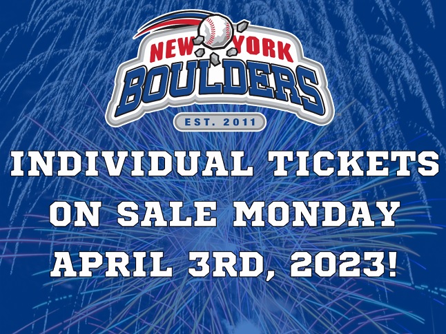 BOULDERS INDIVIDUAL GAME TICKETS ON SALE MONDAY, APRIL 3