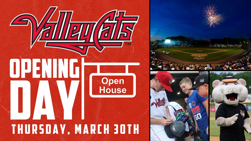 VALLEYCATS ANNOUNCE OPENING DAY OPEN HOUSE FOR MARCH 30