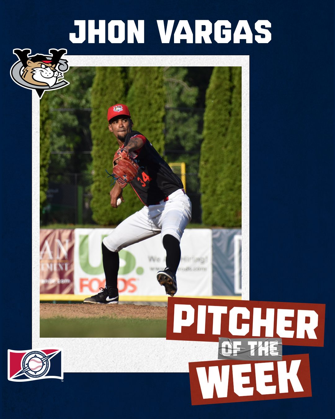 JHON VARGAS WINS PITCHER OF THE WEEK!